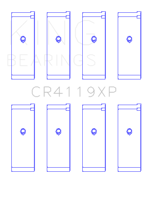 King Mitsubishi 4G91/4G92/4G93 16V (Size STD) XP - Series Performance Rod Bearing Set - CR4119XP