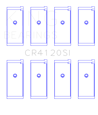 King Mitsubishi 4G63/64 DOHC (Size +0.5) Rod Bearing Set - CR4120SI0.5