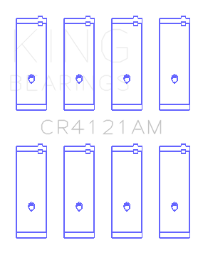 King Engine Bearings Toyota 7Afe/DOHC (Size +0.75mm) Connecting Rod Bearing Set - CR4121AM0.75
