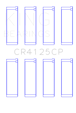 King Subaru EJ20/EJ22/EJ25 (Including Turbo) Performance Rod Bearing (Set of 4) - CR4125CP