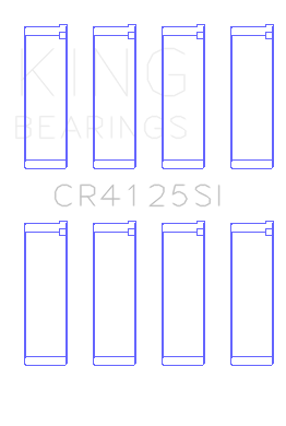 King Subaru EJ15/EJ16/EJ18/EJ20/EJ22/EJ25 (Size 0.5mm) Silicone Bi-Metal Alum Rod Bearing Set - CR4125SI0.5