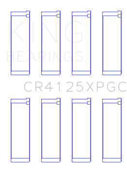 King Subaru EJ20/EJ22/EJ25 (Size .026) pMaxKote Performance Rod Bearing Set - CR4125XPGC.026