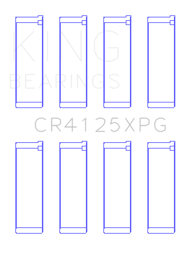 King Subaru EJ20/EJ22/EJ25 (Suites 52mm Journal Size).0.25 Oversized Tri-Metal Perf Rod Bearing Set - CR4125XPG0.25