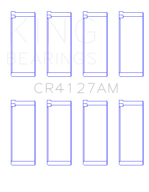 King Engine Bearings Peugeot Xu9 (Size +0.50mm) Connecting Rod Bearing Set - CR4127AM1.5