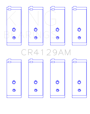 King Toyota 18R/21R (Size .5) Connecting Rod Bearing Set - CR4129AM0.5