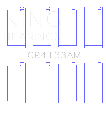 King Engine Bearings Volvo B200/B204/B230/B234 (Size +0.50mm) Connecting Rod Bearing Set - CR4133AM0.5