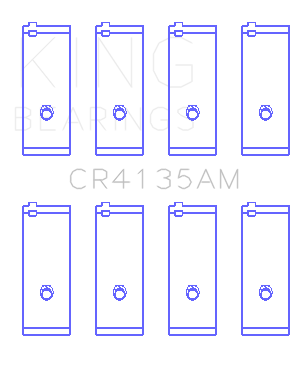 King 85-01 Toyota 5SFE L4 DOHC 16 Valves (Size +1.0) Rod Bearing Set - CR4135AM1.0