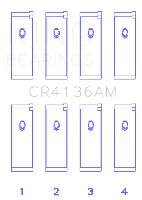 King 91-02 Nissan SR20DE L4 DOHC 16 Valves (Size +0.25) Rod Bearing Set - CR4136AM0.25