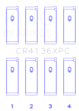 King Nissan SR20DE 16V Connecting Rod Bearing Set - CR4136XPC0.25