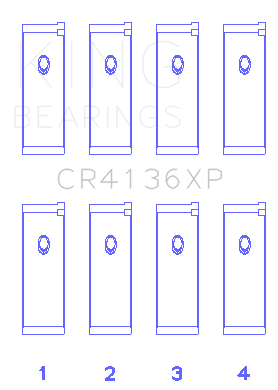 King Nissan SR20DE/DET RWD (2.0L) (Size .026) Connecting Rod Bearing Set - CR4136XP.026