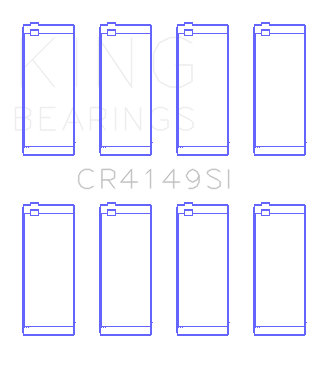 King Engine Bearings G.M.C. Saturn (Size +0.25mm) Connecting Rod Bearing Set - CR4149SI0.25