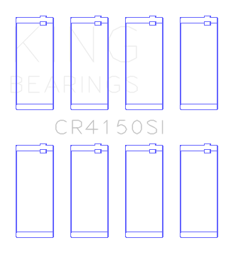 King Engine Bearings Ford ZETec 1.6/1.8/2.0 (Size +0.25mm) Connecting Rod Bearing Set - CR4150SI0.25