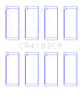 King VW ABL / AEY / AGR / AHH / AHU 1.9L (Size 0.25) Rod Bearing Set - CR4182CP0.25