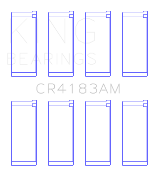 King Chrysler/Mitsubishi 122ci 2.0L (Size 0.75) Rod Bearing Set - CR4183AM0.75