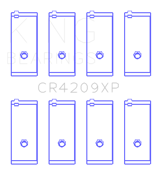 King Toyota 3SGTE 16V 2.0L (Size +0.5mm) Tri-Metal Connecting Rod Bearing Set - CR4209XP0.5