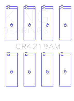 King Engine Bearings Toyota 1Rz (Size +0.50mm) Connecting Rod Bearing Set - CR4219AM0.5