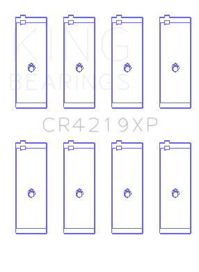 King Engine Bearings Toyota 1Rz/2Rz/3Rz (Size +0.25mm) Connecting Rod Bearing Set - CR4219XP0.25