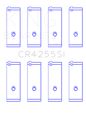 King Engine Bearings G.M.C. /Quard 4 1996/Up (Size +0.25mm) Connecting Rod Bearing Set - CR4255SI0.25