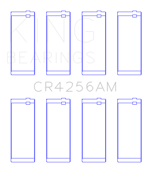 King Chrysler 148/148 Turbo DOHC 16V / Jeep 148 DOHC 16V (Size +0.25) Rod Bearing Set - CR4256AM0.25