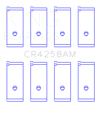 King Engine Bearings Honda D13A2/Ev2 (Size +0.50mm) Connecting Rod Bearing Set - CR4258AM0.5