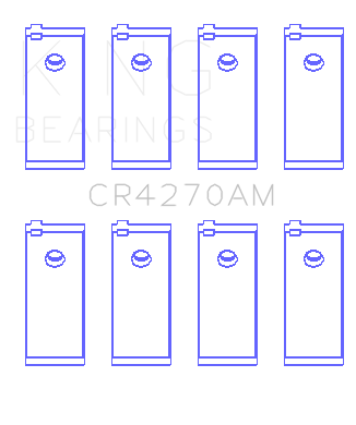 King Fiat 1.2L/1.4L (Size ,030) Rod Bearing Set - CR4270AM030