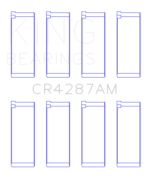 King Acura B18C1/B18C5 L4 / Honda 110CI DOHC (Size +0.50) Rod Bearing Set - CR4287AM0.5