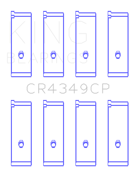 King Toyota Scion XA/XB 1NZFE (Size STD) Tri-Metal Copper Lead Rod Bearing Set - CR4349CP