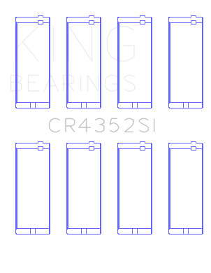 King Engine Bearings Chrysler / Jeep 150CI 2.5L 8V Connecting Rod Bearing Set - CR4352SI030