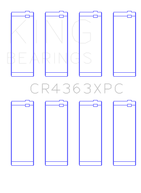 King GM 134 DOHC Ecotec 2.2L (Size 1.0) Connecting Rod Bearing Set - CR4363XPC010