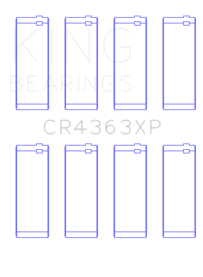 King 00-06 Chevrolet 2.2L DOHC Ecotec Connecting Rod Bearings (Set of 4) - CR4363XP