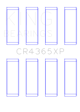King Ford Zetec S/Ecoboost 1.6 (Size .026) Connecting Rod Bearing Set of 6 - CR4365XP.026
