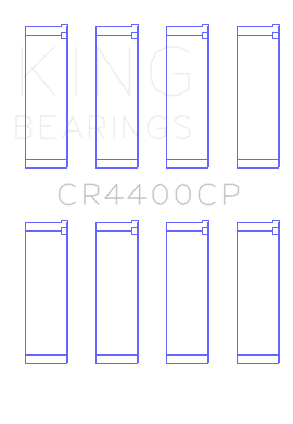 King Honda 2006+ R16A/ R18A (Size 1.0) Coated Connecting Rod Bearing Set - CR4400CP1.0