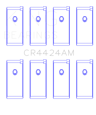 King Engine Bearings Datsun J15/(Size +0.75mm) Connecting Rod Bearing Set - CR4424AM0.75