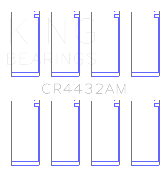 King Engine Bearings SimCA 1000 (Size +0.75mm) Connecting Rod Bearing Set - CR4432AM0.75