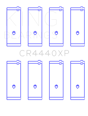 King Engine Bearings Ford Cortina 2000 Xl (Size +0.25mm) Connecting Rod Bearing Set - CR4440XP0.25