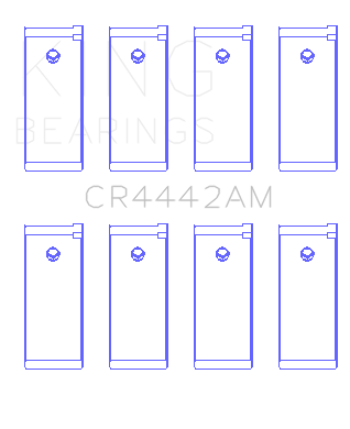King Engine Bearings Datsun A12/(Size +0.50mm) Connecting Rod Bearing Set - CR4442AM0.5