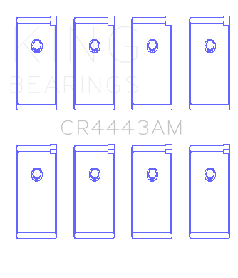 King Engine Bearings Datsun H-20 (Size +0.25mm) Connecting Rod Bearing Set - CR4443AM0.25