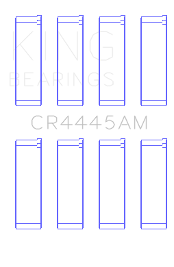 King Engine Bearings Subaru Ea81/Ea81T/Ea82/Ea82T (Size +0.50mm) Connecting Rod Bearing Set - CR4445AM1.5