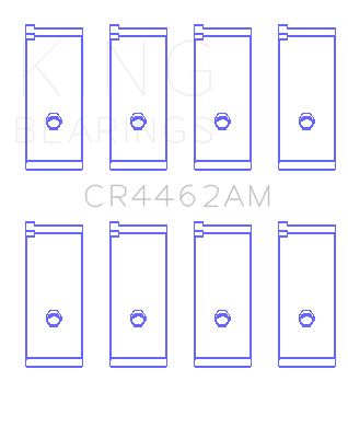 King Engine Bearings Honda Civic 1170Cc (Size +0.50mm) Connecting Rod Bearing Set - CR4462AM1.5