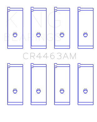 King Engine Bearings Honda Civic 1438Cc (Size +0.50mm) Connecting Rod Bearing Set - CR4463AM1.5