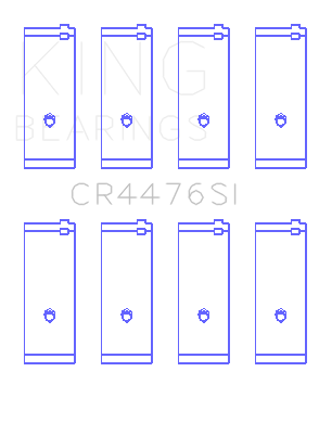 King Engine Bearings Ford Taunus 2000/2300 (Size +0.75mm) Connecting Rod Bearing Set - CR4476SI0.75