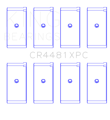 King Engine Bearings Mitsubishi 4G63/4G64/->1992 (Size +0.50mm) Connecting Rod Bearing Set - CR4481XPC0.5