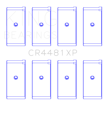 King Mitsubishi 4G63/4G64 (Size .026) Connecting Rod Bearings (Set of 4) - CR4481XP.026
