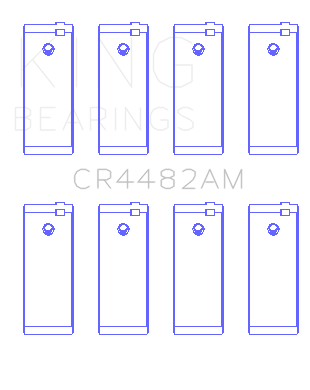 King Engine Bearings ChevrolET ChevETte (Size +0.25mm) Connecting Rod Bearing Set - CR4482AM1.25