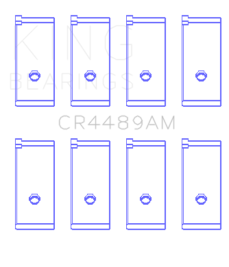 King Engine Bearings Suzuki F8/F10/(Size +0.25mm) Connecting Rod Bearing Set - CR4489AM1.25