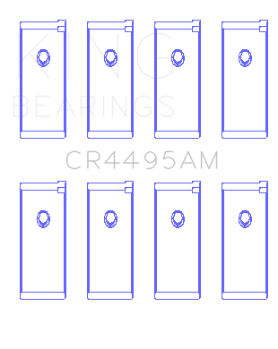 King Engine Bearings Mazda E3/E5/(Size +0.25mm) Connecting Rod Bearing Set - CR4495AM0.25