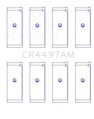 King Engine Bearings Mitsubishi 4G12 (Size +0.75mm) Connecting Rod Bearing Set - CR4497AM0.75