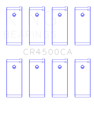 King Engine Bearings Nissan Yd22/Yd25 (Size +0.75mm) Connecting Rod Bearing Set - CR4500CA0.75