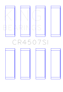 King Mazda MZR 2.3L 16V / Ford Duratec 2.3L 16V (Size .25) Connecting Rod Bearing Set (Set of 8) - CR4507SI0.25