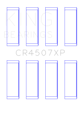 King Mazda MZR 2.3L 16V / Ford Duratec 2.3L 16V (Size .026) Connecting Rod Bearings (Set of 4) - CR4507XP.026